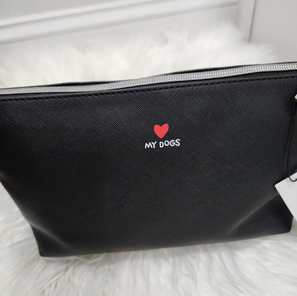 🔹️Marc Tetro 🔹️Love My Dogs black  Makeup Cosmetic Zippered Case ✨️🖤 - Picture 3 of 4